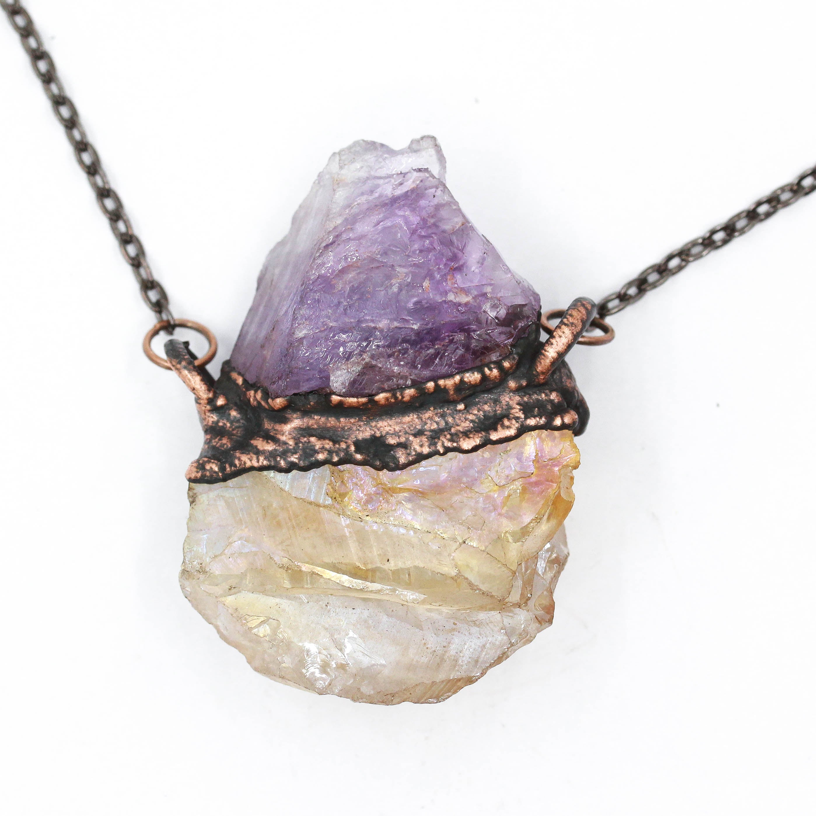 Citrine and hot sale amethyst pendant