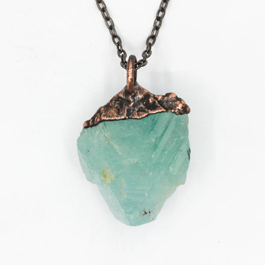 Raw Fluorite Crystal Necklace