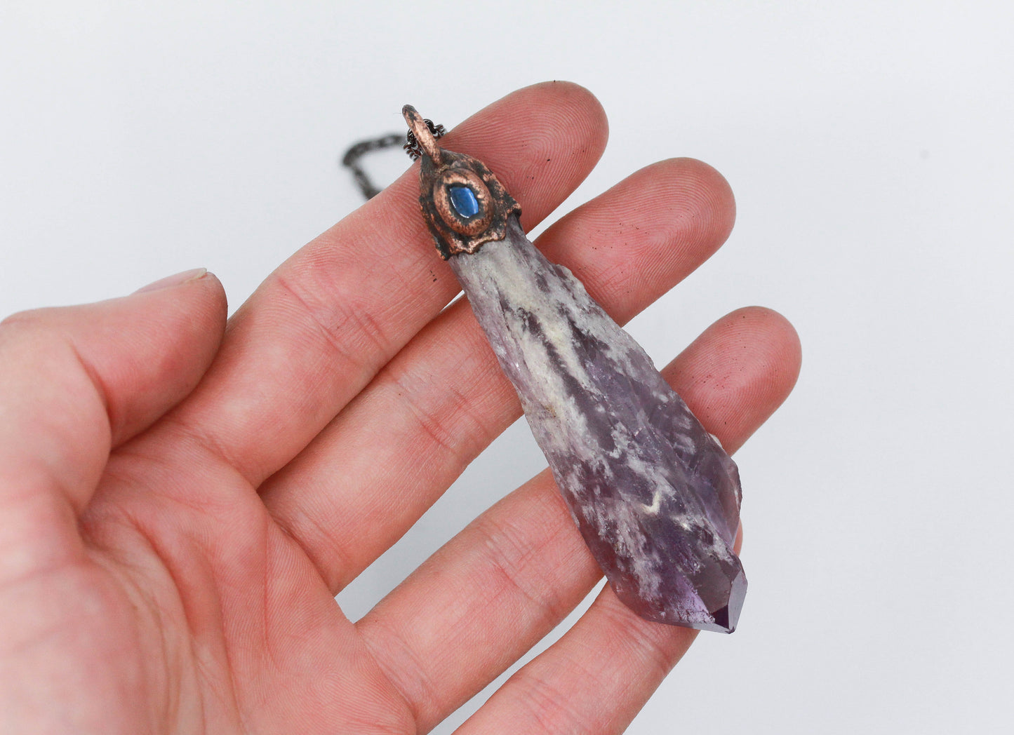 Elestial Amethyst & Labradorite Necklace