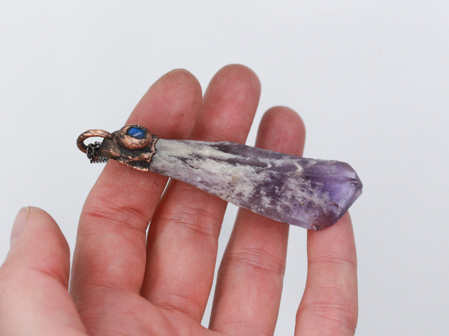 Elestial Amethyst & Labradorite Necklace