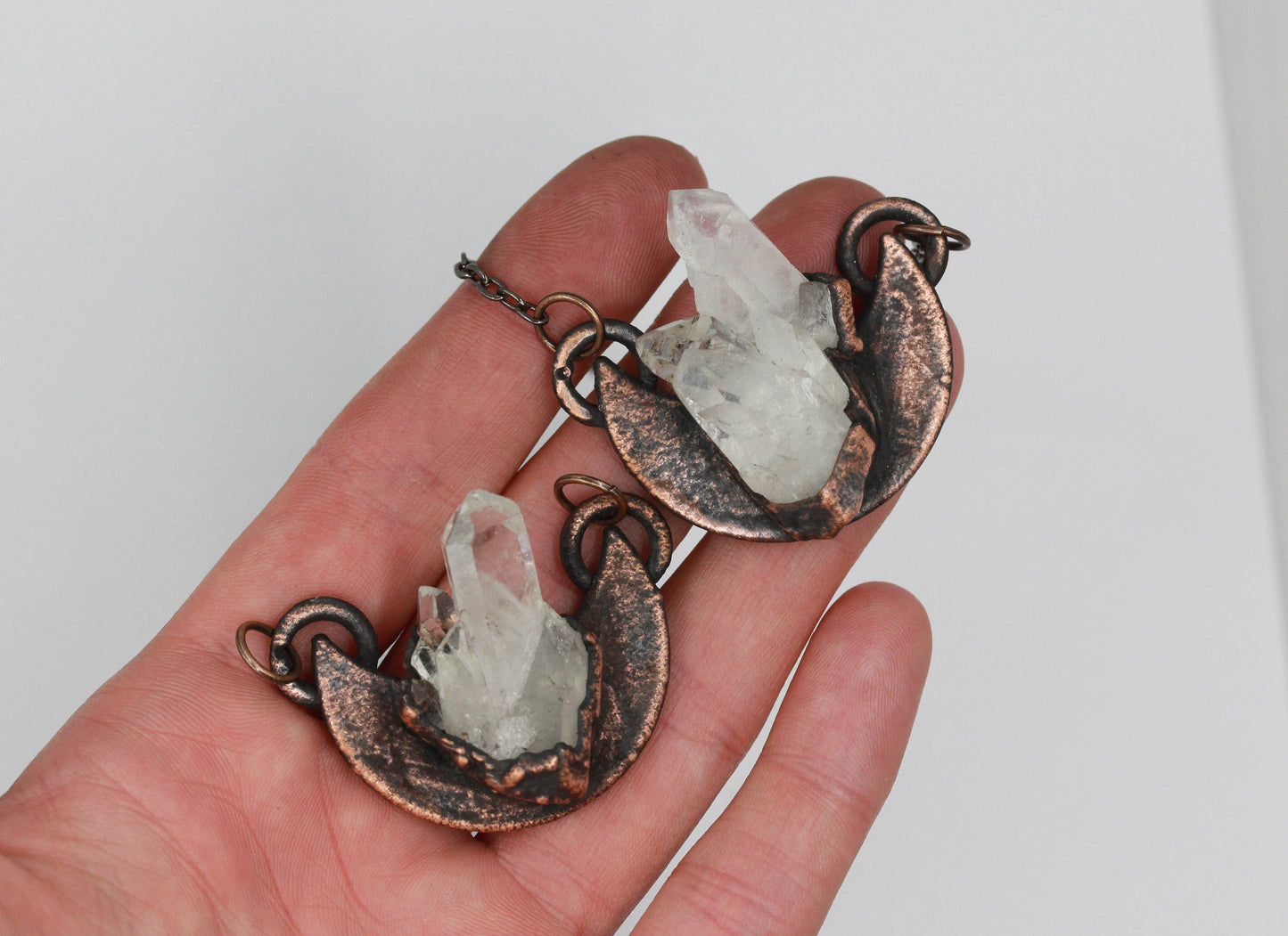 Quartz Moon Pendant