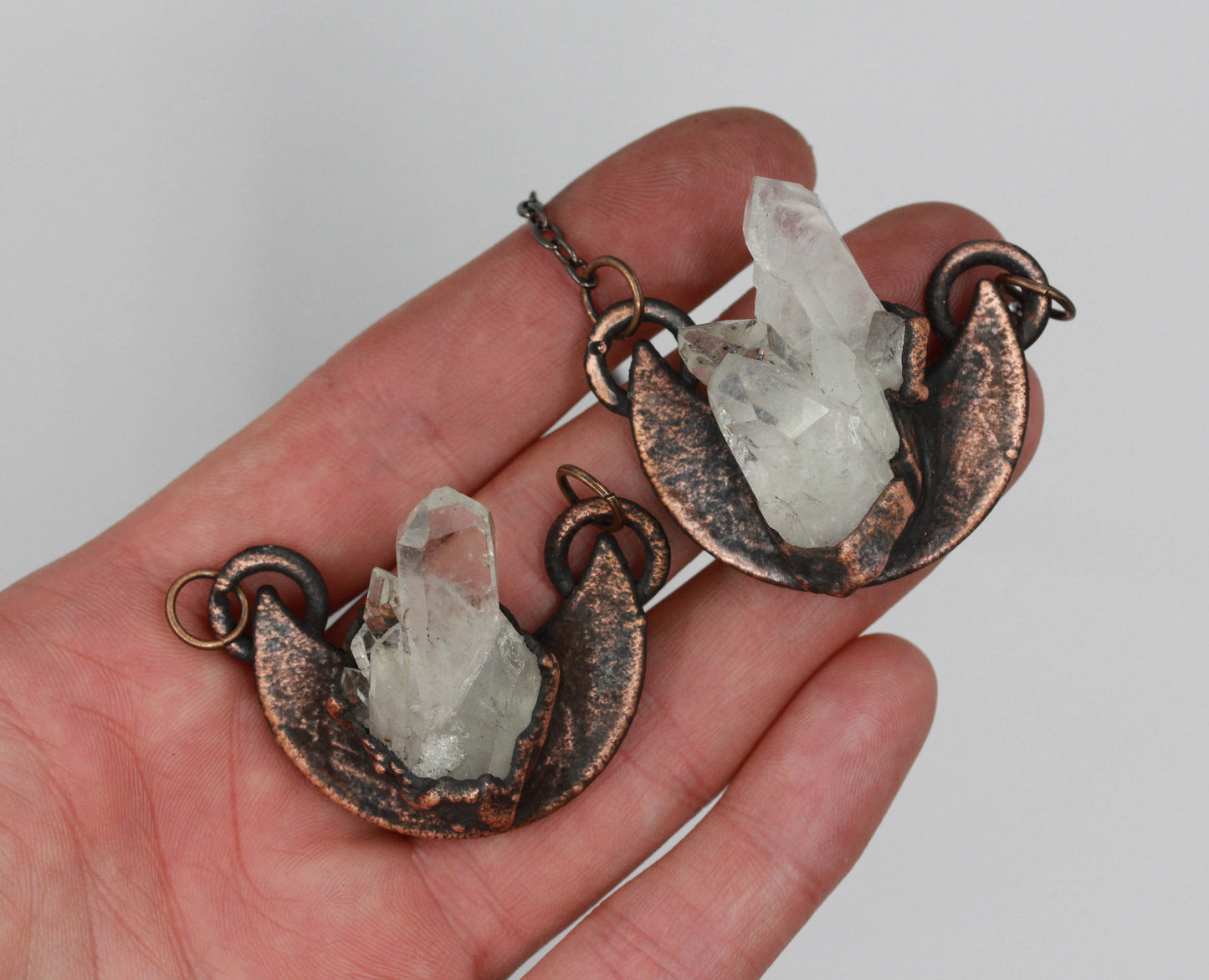 Quartz Moon Pendant