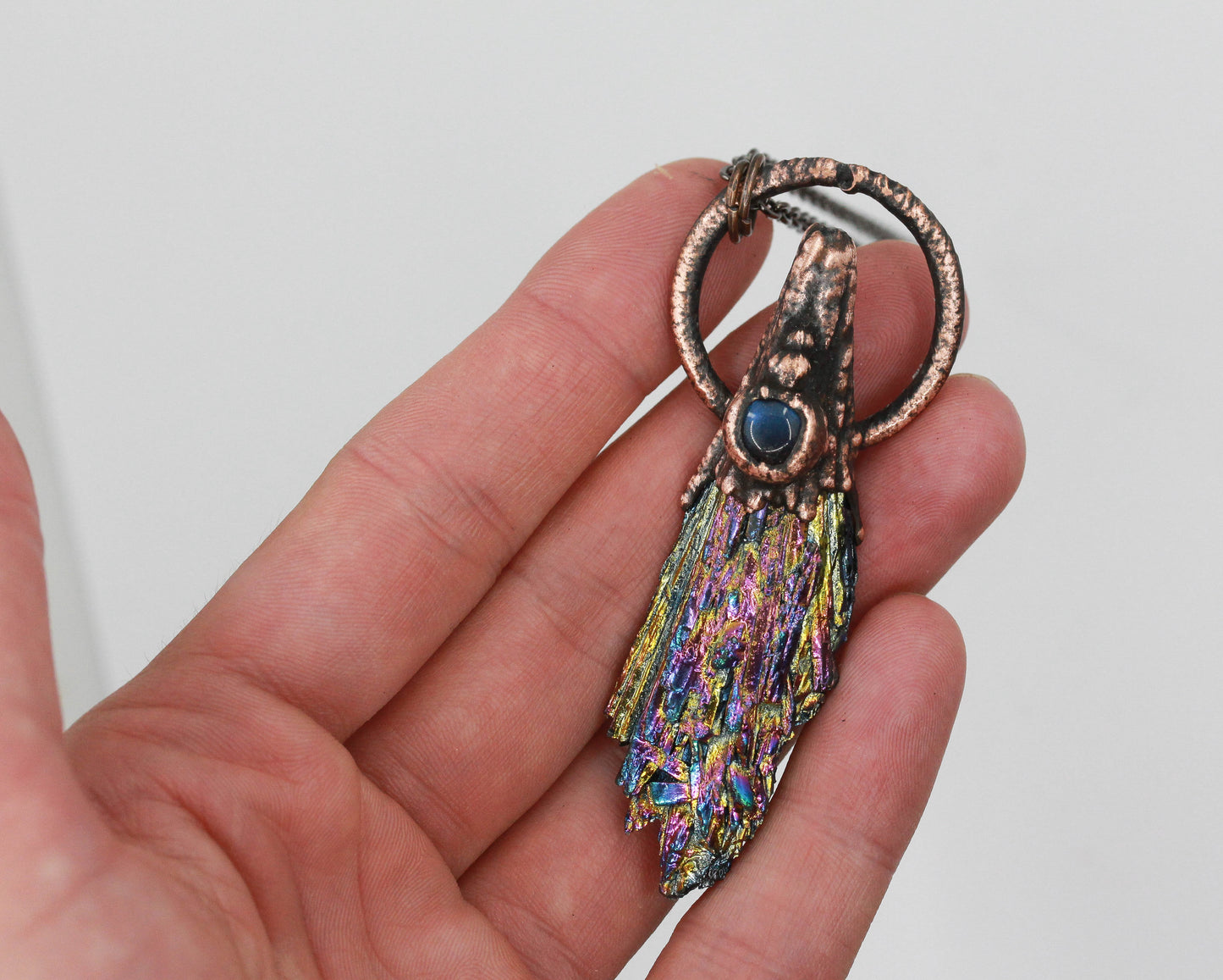 Titanium Aura Kyanite & Labradorite Necklace