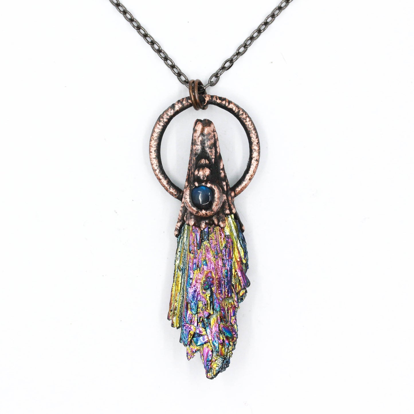 Titanium Aura Kyanite & Labradorite Necklace