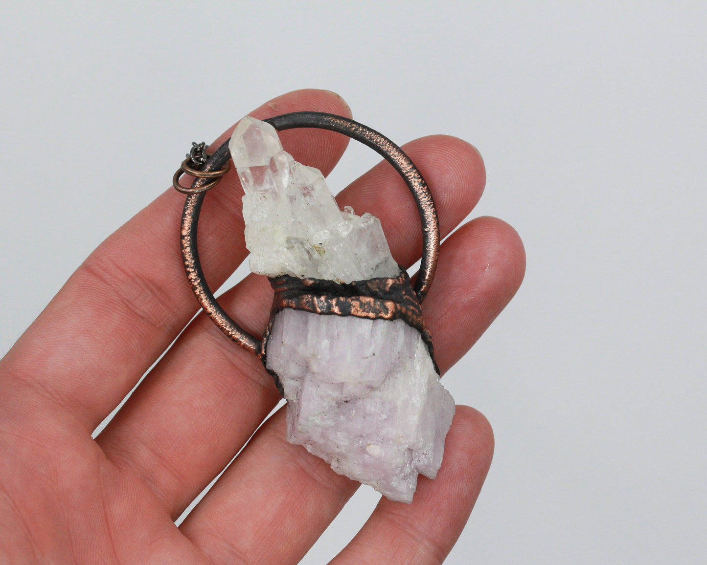 Kunzite & Quartz Tower Necklace