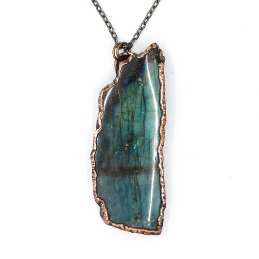 Large Labradorite Slice Necklace