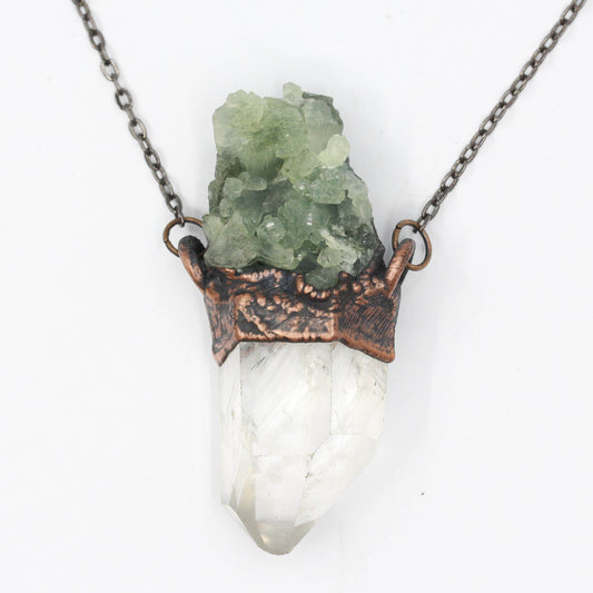 Quartz & Prehnite Necklace