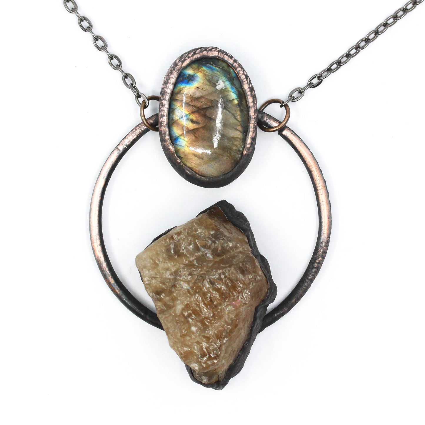 Citrine & Labradorite Necklace