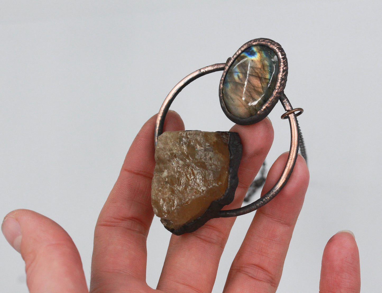 Citrine & Labradorite Necklace