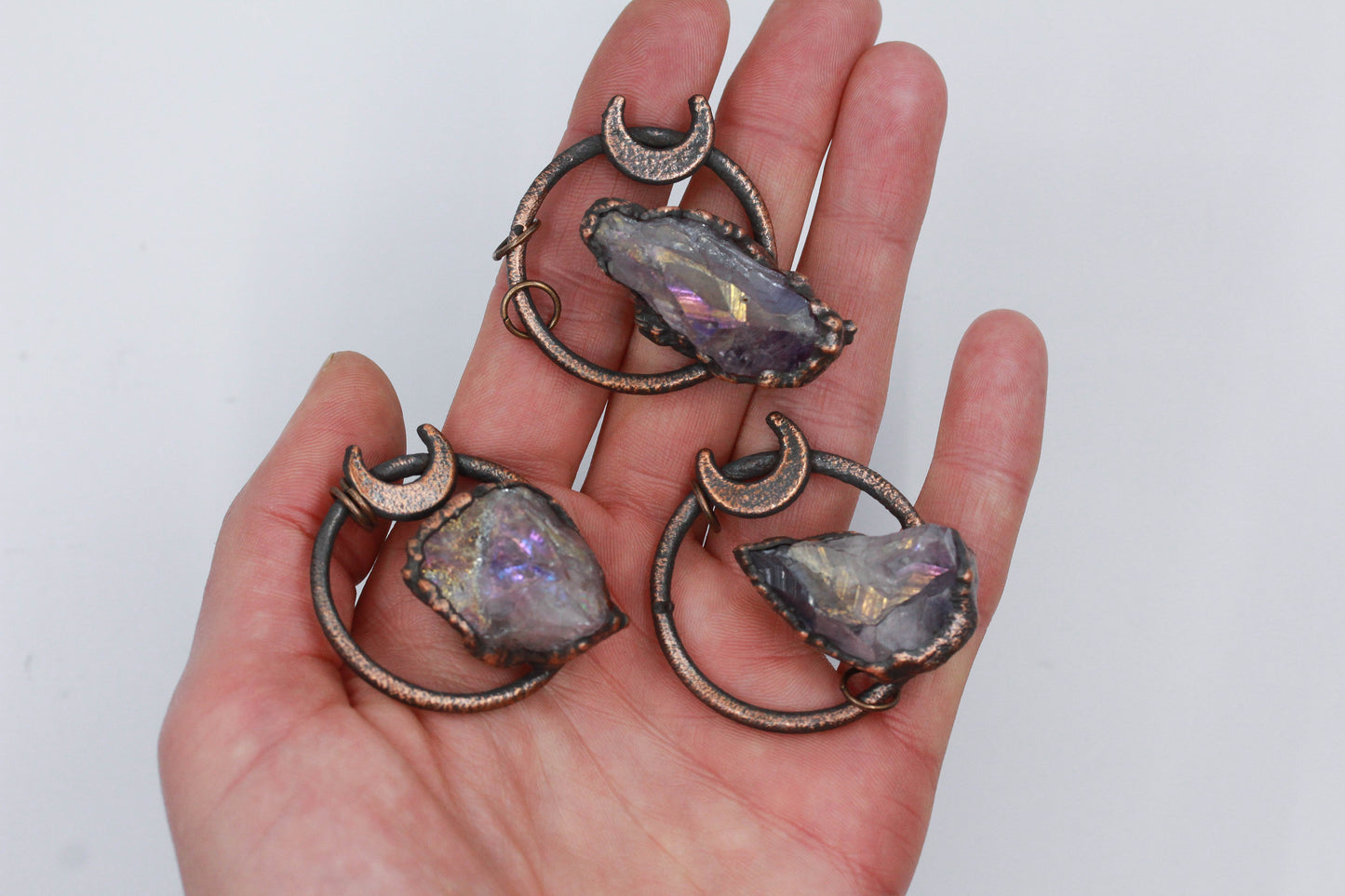 Aura Amethyst Moon Necklace