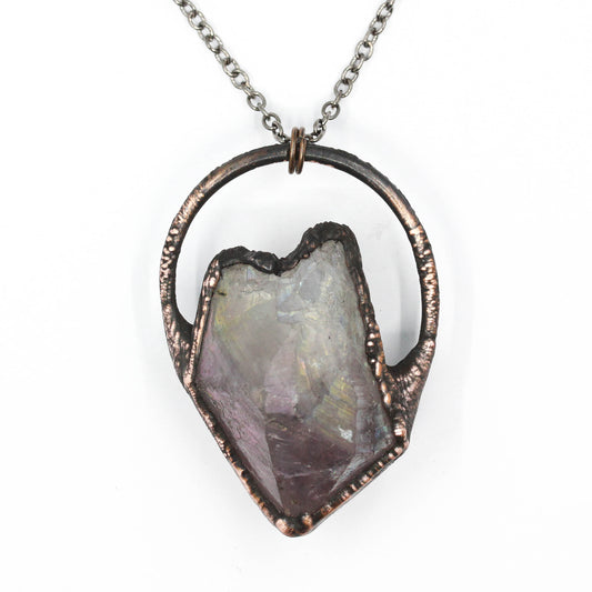 Large Aura Amethyst Necklace