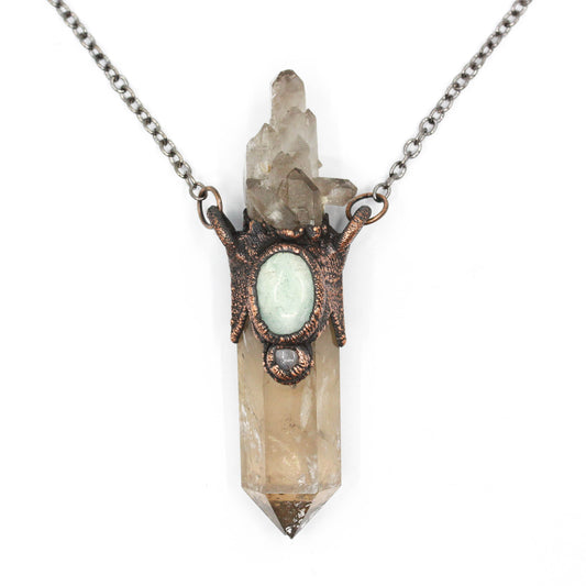 Smoky Quartz & Aquamarine Necklace