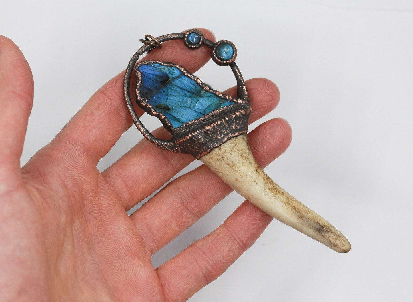 Deer Antler & Labradorite Necklace