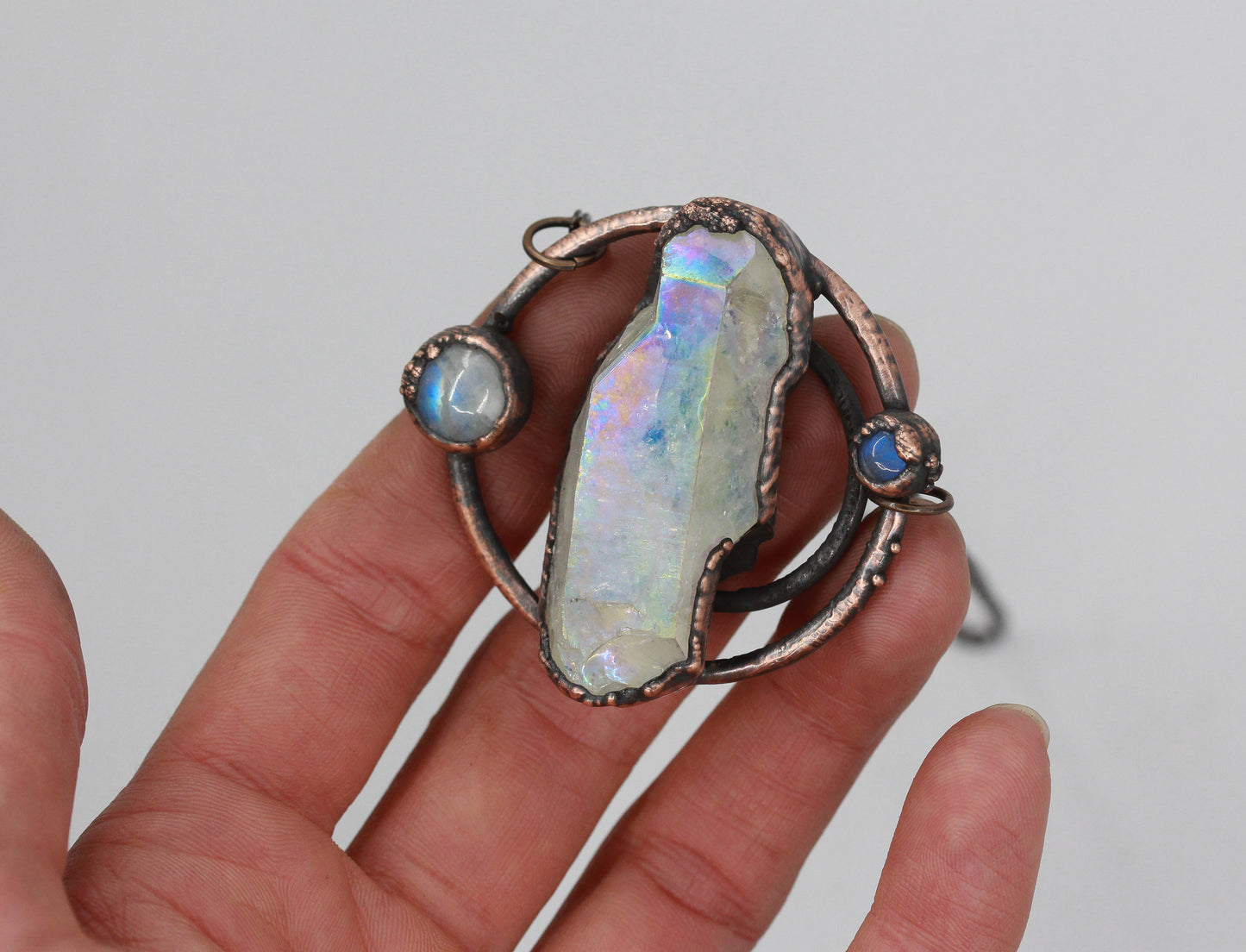 Angel Aura Quartz & Moonstone Necklace