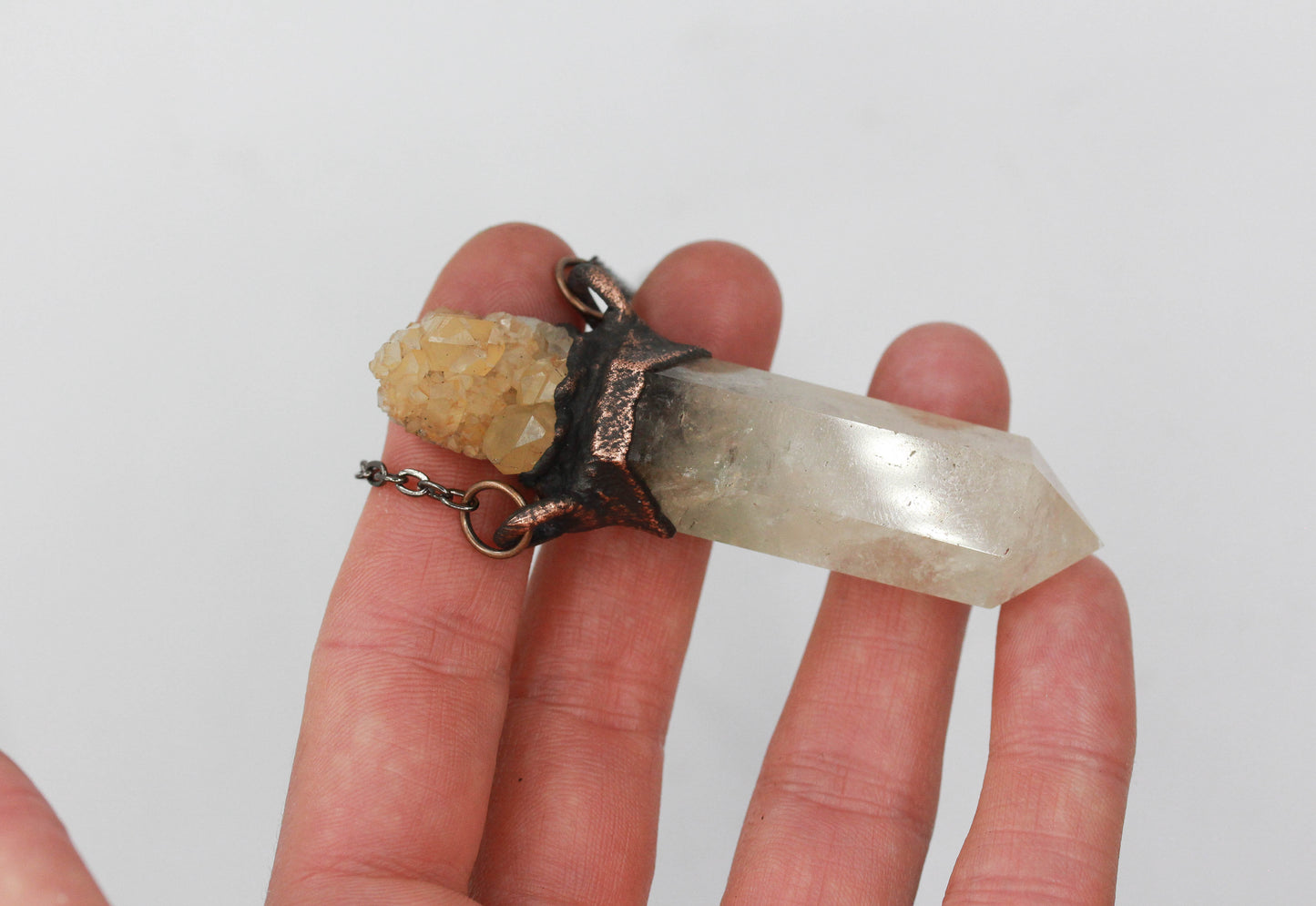 Quartz & Tangerine Quartz Necklace