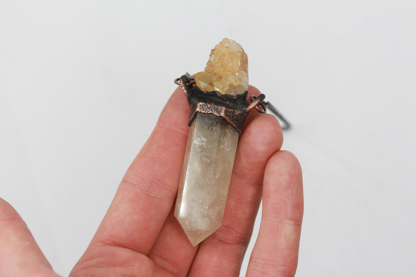 Quartz & Tangerine Quartz Necklace