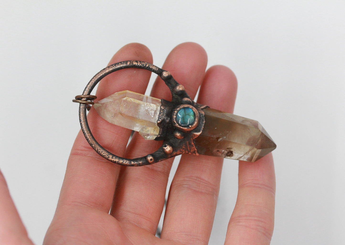 Citrine, Quartz & Labradorite Necklace