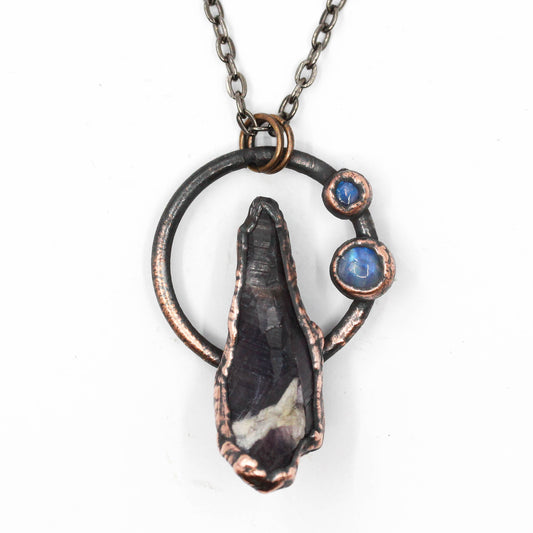 Aura Amethyst & Moonstone Necklace