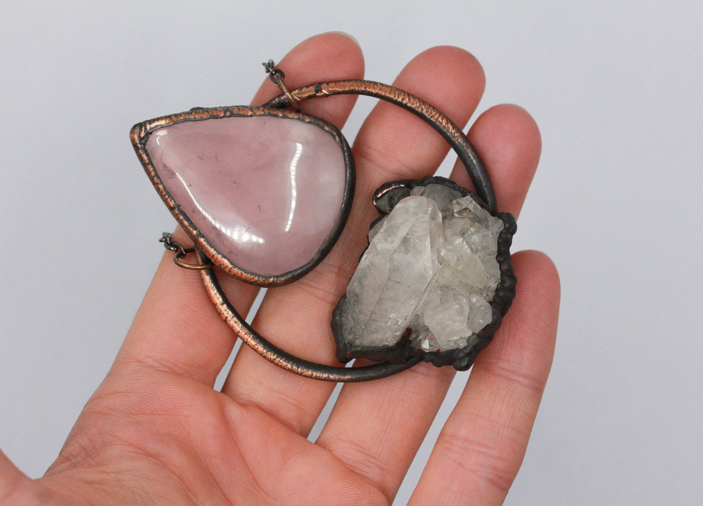 Quartz & Rose Quartz Necklace