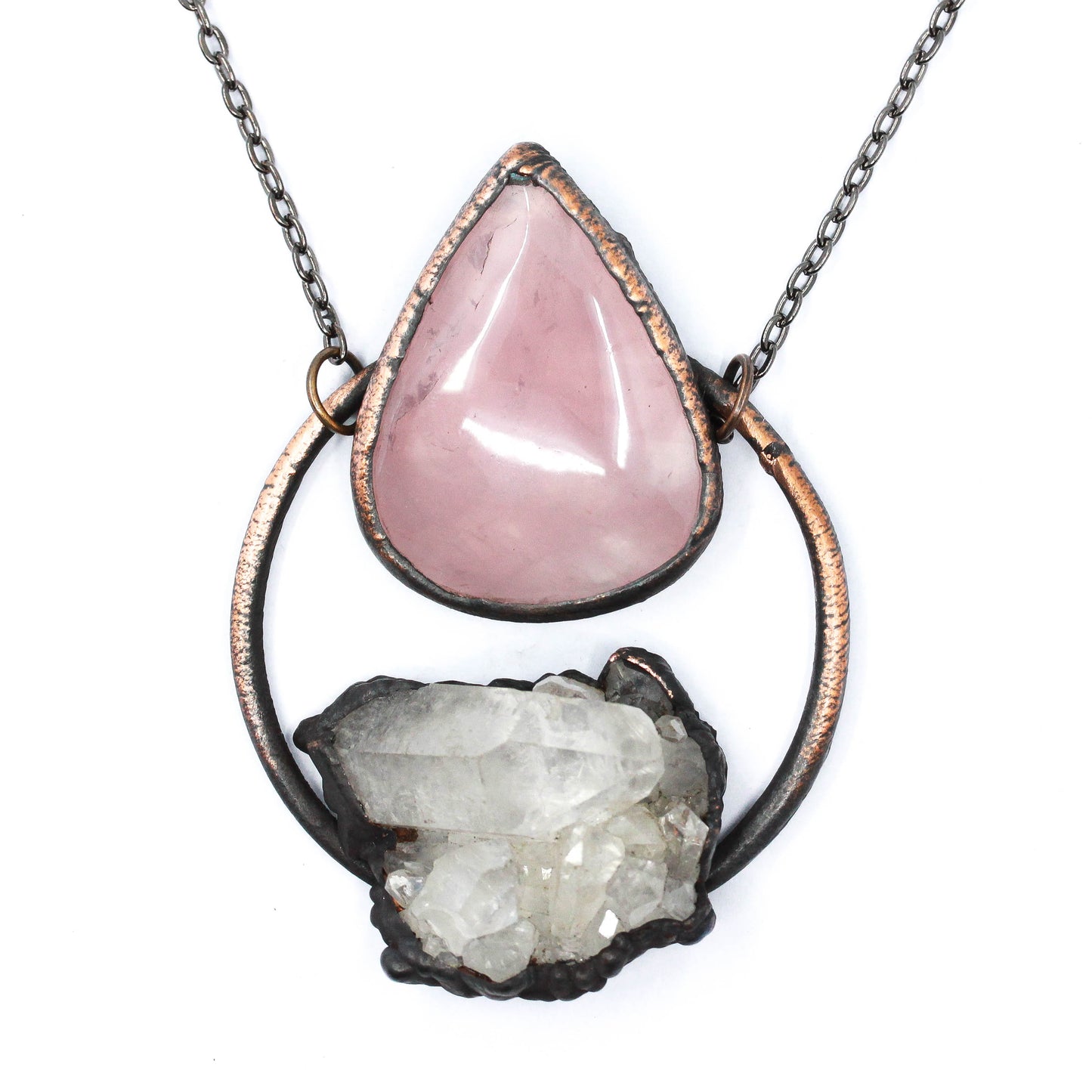 Quartz & Rose Quartz Necklace