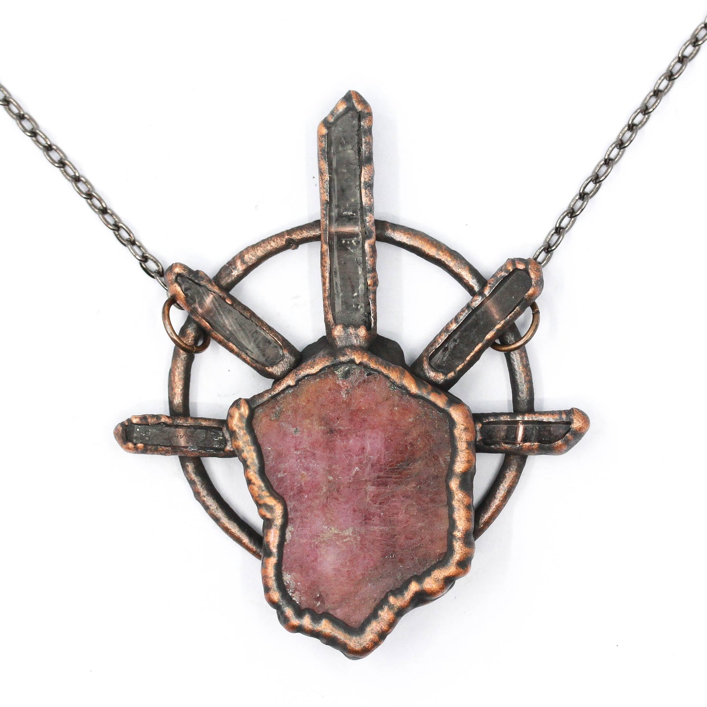 Corundrum Ruby & Quartz Necklace