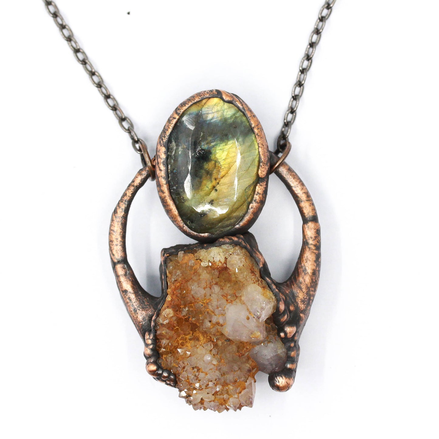 Spirit Quartz & Labradorite Necklace