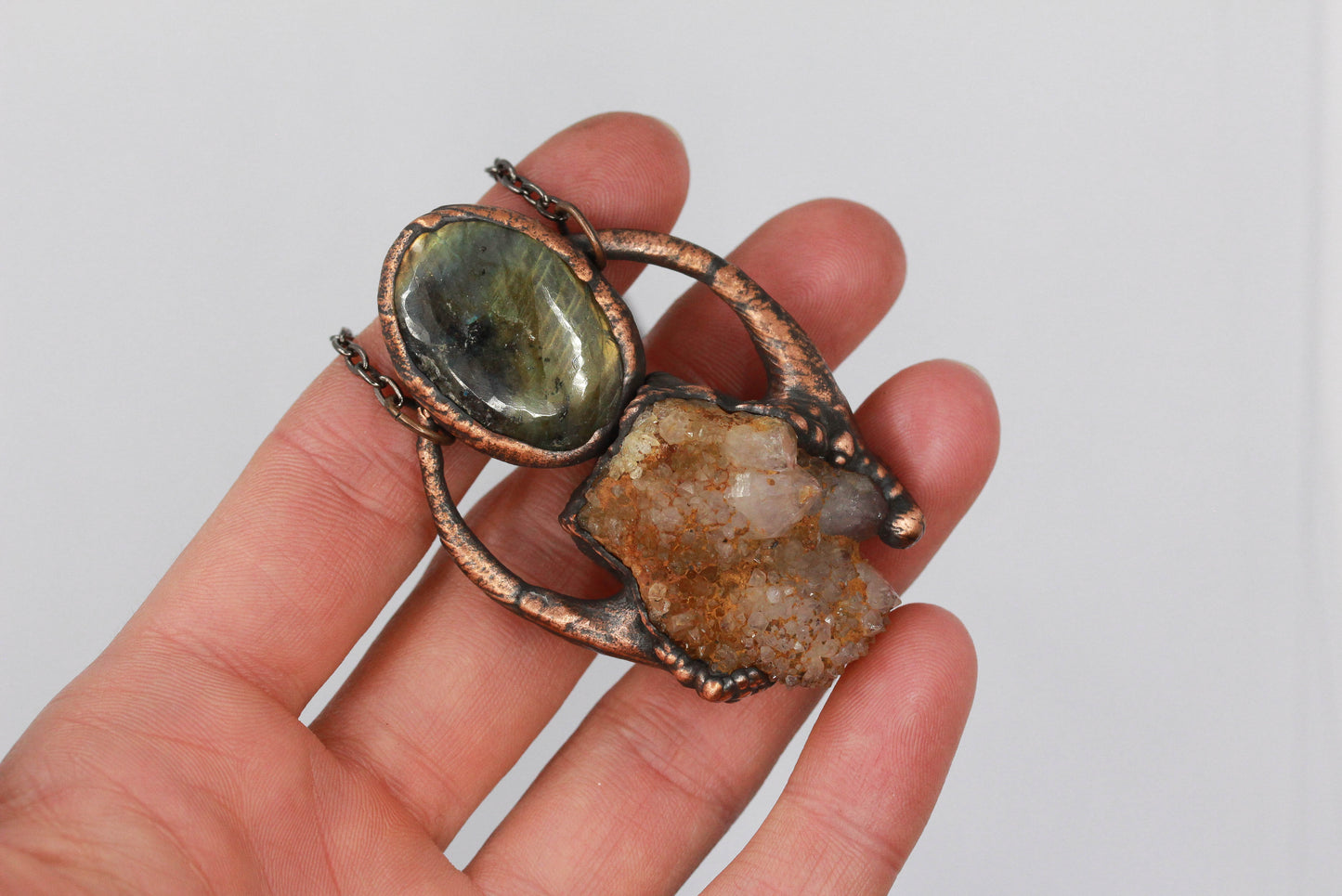 Spirit Quartz & Labradorite Necklace